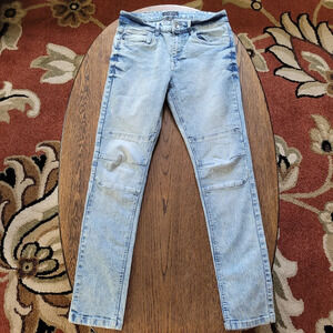 WTO2 Flap Knee Stretch Denim Jean Light Sand Blue Acid Blue Size Men's 30x30
